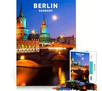 Puzzle Berlin de 1000 pièces, coupe lisse, plaisir de jeu pour l'apprentissage cognitif, idée cadeau pour un temps de jeu relaxant, cadeau d'anniversaire (38 x 26 cm)