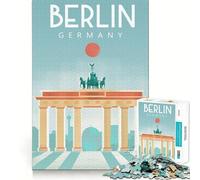 Puzzle Berlin de 1000 pièces, coupe lisse, plaisir de jeu pour l'apprentissage cognitif, idée cadeau pour un temps de jeu relaxant, cadeau d'anniversaire (38 x 26 cm)