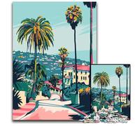Puzzle Beverly Hills Californie 1000 pièces pour Adultes. Puzzles stimulants activité éducative pour Les compétences cognitives. Amélioration des compétences cognitives. 1000 pièces (75x50cm).