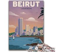 Puzzle Beyrouth pour Adultes, 1 000 pièces, Jeu éducatif, défi, idéal comme Cadeau pour Toute la Famille (50x75cm)