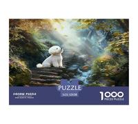 Puzzle Bichon Frisé 1000 Pièces pour Adultes Et Enfants, Défiant Et Stimulant, Puzzle Sentier de Montagne, Décoration Intérieure, Cadeau Anniversaire 52x38cm/1000pcs