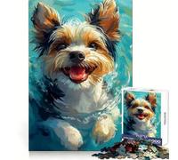 Puzzle Biewer Yorkshire Terrier Nageur pour Adultes, 1000 Pièces, Exercice Mental, Loisirs Apaisants, Cadeau Unique (38x26cm)