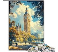 Puzzle Big Ben à Londres pour Adolescents, 1000 pièces, Jeu Stimulant, Chaque pièce est Unique - Jeu Familial Stimulant (26x38cm)