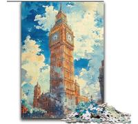 Puzzle Big Ben à Londres pour Adultes et Adolescents, 2000 pièces, Jouet éducatif Anti-Stress, idéal comme Cadeau pour Toute la Famille (70x100cm)