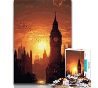 Puzzle Big Ben, Londres pour Adolescents 1000 pièces, Jeux éducatifs, décoration d'intérieur, Offre à Offrir en Cadeau pour Toute la Famille 50x75cm
