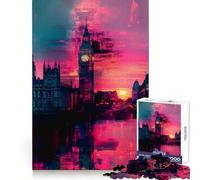 Puzzle Big Ben Neon Glow pour Adolescents, 1000 pièces, mémoire Pointue, Loisirs, Plaisir, Bords Nets, Cadeau d'hiver (50x75cm)
