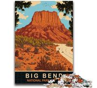 Puzzle Big Bend Texas 1000 pièces pour Adolescents, Jeu éducatif et Stimulant, idéal comme Cadeau pour Toute la Famille (38x26cm)