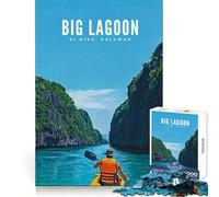 Puzzle Big Lagoon, El Nido, Palawan pour Adultes, 1000 pièces, pour améliorer la mémoire et se détendre en Toute tranquillité, découpe précise, Cadeau d'anniversaire (38x52cm)