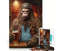 Puzzle Bigfoot de 1000 pièces - Puzzle décoratif avec beau bord - Jouet d'adresse créatif - Passe-temps facile - Grand (38 x 52 cm)