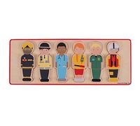 Puzzle Bigjigs Toys Les Personnes Qui Nous aident, Puzzle de 18 pièces sur Les Services d'urgence.