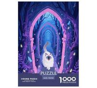 Puzzle Birman Chat 1000 Pièces en Carton pour Adultes Jeu ÉduChatif Jeu De Défi Casse-tête Birman Église Idée Cadeau Décoration Intérieure 70x50cm/1000pcs