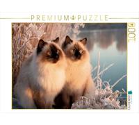 Puzzle · Birmanie sacrée - Instants Magiques d' ER | Ensemble au bord du lac, à la lueur de l'aube · 1000 pièces · Format assemblé 64 × 48 cm · CALVENDO Puzzle