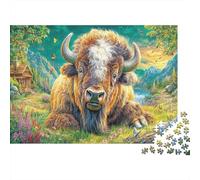 Puzzle Bison d'europe 1000 Pièces pour Adolescents Et Enfants - Difficile Puzzles Jeu De Patience en Famille 70x50cm/1000pcs