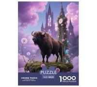 Puzzle Bison d'europe 1000 Pièces pour Adultes Et Enfants, Jeu Éducatif, Casse-tête Château, DéCoration, Cadeau Anniversaire 38x26cm/1000pcs
