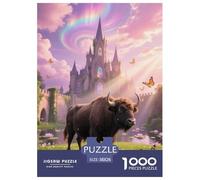 Puzzle Bison d'europe 1000 Pièces pour Adultes Et Enfants, Jeu-éducatif, Puzzle Château, Home Decor, Cadeau Anniversaire 38x26cm/1000pcs