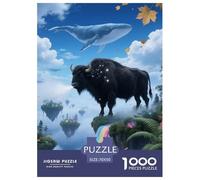Puzzle Bison d'europe 1000 Pièces pour Adultes Et Enfants, Jeu-éducatif, Puzzle Jardins Suspendus, Home Decor, Cadeau Enfant 70x50cm/1000pcs