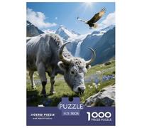 Puzzle Bison d'europe 1000 Pièces pour Adultes Et Enfants, Jeu ÉduChatif, Puzzles Prairie, Home Decor, Cadeau Adulte 38x26cm/1000pcs