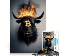 Puzzle Bitcoin Bull Perfect Edge de 1000 pièces pour des énigmes délicates, favorise la performance cérébrale, est lent à jouer et s'amuser, un excellent cadeau d'anniversaire pour les réflexions (38