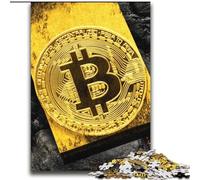 Puzzle Bitcoin doré 2000 pièces pour Adultes et Adolescents, Jeux éducatifs, décoration d'intérieur, à Offrir en Cadeau à Toute la Famille (70x100cm)