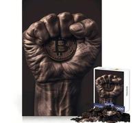 Puzzle Bitcoin en Poing fermé 1000 pièces pour Adultes Concentration et détente Découpe Lisse (38x26cm)