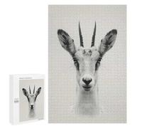 Puzzle Black and White Gazelle Portrait, 1000 PCS, Activité Créative À La Maison, comme Présent Festif pour Amateurs De Puzzles, À Offrir