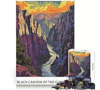 Puzzle Black Canyon of The Gunnison pour Adolescents, 1000 pièces, Sharp Recall, Silencieux, Loisirs, découpe Uniforme, Cadeau de Noël Unique (50x75cm)
