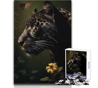 Puzzle Black Panther en Gros Plan pour Adultes, 1000 pièces, activité éducative pour développer la Concentration, pour Les fêtes, Dimensions:50x75cm