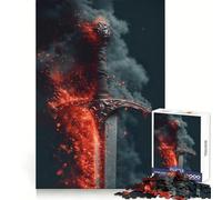 Puzzle Blade of Eternal Flame 1000 pièces pour Adolescents Stimule la mémoire, détente Facile, Bords Nets, Joyeux Noël (50x75cm)