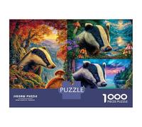 Puzzle Blaireau 1000 Pièces pour Adolescents Et Enfants - Difficile Puzzles Jeu De Patience en Famille 38x26cm/1000pcs
