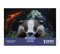 Puzzle Blaireau 1000 Pièces pour Adultes Et Enfants, Plaisir Partagé en Famille, Jeu Éducatif, Casse-tête Lave, DéCoration, Cadeau Anniversaire 52x38cm/1000pcs