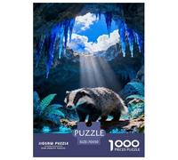 Puzzle Blaireau 1000 Pièces pour Adultes Et Enfants, Plaisir Partagé en Famille, Jeu Éducatif, Puzzle Grotte, DéCoration, Cadeau Famille 70x50cm/1000pcs