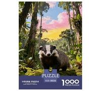 Puzzle Blaireau 1000 Pièces pour Adultes Et Enfants, Plaisir Partagé en Famille, Jeu Éducatif, Puzzle Jungle, DéCoration, Cadeau Adulte 38x26cm/1000pcs