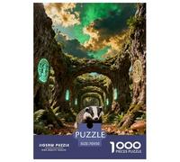 Puzzle Blaireau 1000 Pièces pour Adultes Et Enfants, Plaisir Partagé en Famille, Jeu Éducatif, Puzzles Labyrinthe Arbres Anciens, Home Decor, Idée Cadeau 70x50cm/1000pcs