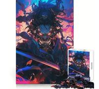 Puzzle Blaze of The Demon Samurai pour Adolescents, 1000 pièces, défi Intelligent, évasion reposante, Verrouillage Fin, Joli Cadeau (38x52cm)
