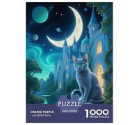 Puzzle Bleu Russe 1000 Pièces en Carton pour Adultes Enfants Jeu D'Intelligence Puzzle Bleu Russe Château Fantastique Cadeau Original Décoration Intérieure 70x50cm/1000pcs