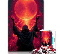 Puzzle Blood Moon Ninja 1000 pièces pour Adultes et Adolescents, Staycation Kill Time, Chaque pièce est Unique - Jeu Familial Stimulant et Amusant 38x52cm