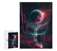 Puzzle Blood Moon Rising, 300 PCS, Activité Créative À La Maison, comme Activité Captivante pour Les Soirées Tranquilles