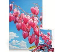 Puzzle Bloom in Bleeding Hearts 1000 pièces Exercice cérébral Loisirs apaisants Découpe de précision Cadeau de Noël (50x75cm)