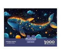 Puzzle Blue Baleine Composé De 1000 Pièces pour Adultes,Ciel étoilé and Ocean Un Jeu De Dexérité Très Difficile Puzzle Éducatif avec des Défis 70x50cm/1000pcs