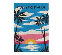 Puzzle Blue California Sunshine pour Adultes, Format 300 PCS | Pendant le puzzle : Cadeau puzzle - activité sans écran avec activité sans écran à la maison.