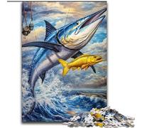 Puzzle Blue Marlin 1000 pièces pour Adultes et Adolescents, Jouets éducatifs et Anti-Stress, avec Père Noël (Taille 50x75cm)