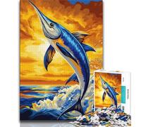 Puzzle Blue Marlin 1000 pièces pour Adultes, Jeu Stimulant et Jeu Familial idéal comme Cadeau pour Toute la Famille 50x75cm