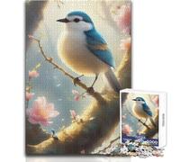 Puzzle Blue Robin 1000 pièces pour Adolescents - Jeu d'apprentissage et de réflexion stratégique et Symbolique pour Toutes Les Occasions - Dimensions:38x26cm