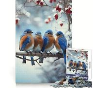Puzzle Bluebird Gathering 1000 pièces pour Adultes, Exercice Mental, détente, Cadeau de Noël Chaleureux (38x26cm)