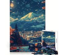 Puzzle BMW E avec Mont Fuji (Japon) 1000 pièces pour Adolescents Stimulation cérébrale, détente et Confort Découpe de qualité supérieure (38x52cm)
