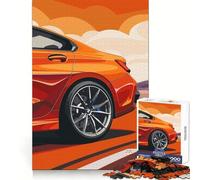 Puzzle BMW Orange sur la Route, 1000 pièces, pour Adolescents, Stimulation cérébrale, Joie familiale, Bords précis, Cadeau mémorable (38x26cm)
