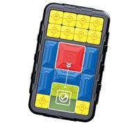 Puzzle Board éducatif - Jeu compact 19,6 x 12,1 cm, ensemble de coulissants en ABS, entraîneur logique avec 500 défis avec structure portable magnétique | Jouet d'entraînement du cerveau pour b