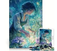 Puzzle Bocal Lumineux de botaniste 1000 pièces Exercice cérébral Loisirs apaisants Découpe de précision Cadeau de Noël (38x52cm)