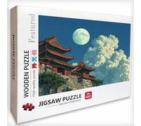 Puzzle Bois 1000 Pièces Architecture, Chinois Puzzle Adultes avec Boîte 75x50cm, Activité Familiale, Jeu éducatif Défi énigme de Qualité Supérieure, pour Adultes Adolescent, Idee Cadeau Femme, 1-5661