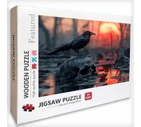Puzzle Bois 1000 Pièces Oiseau, Coucher De Soleil Puzzle Adultes avec Boîte 75x50cm, Activité Familiale, Jeu éducatif Défi énigme de Qualité Supérieure, pour Adultes Adolescent, Idee Cadeau, P-8210